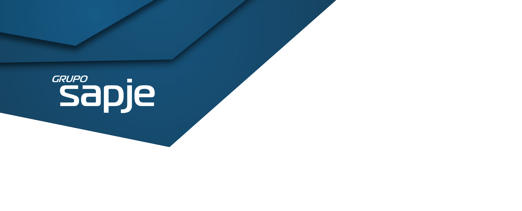 Cabecera con logo del grupo SAPJE azul oscuro